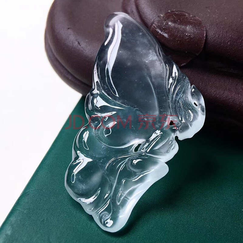源头翡翠 翡翠高冰蝴蝶仙子吊坠 缅甸天然翡翠玉石挂件珠宝首饰项链