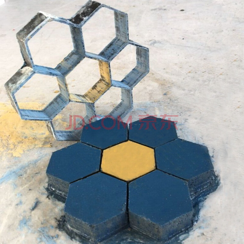 制作水泥砖模型 路面砖模型别墅庭院砖花园透水砖模 铺路模具 六边形