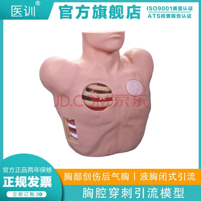 医训yx/l66胸腔穿刺引流模型可进行胸部创伤后气胸和液胸闭式引流操作