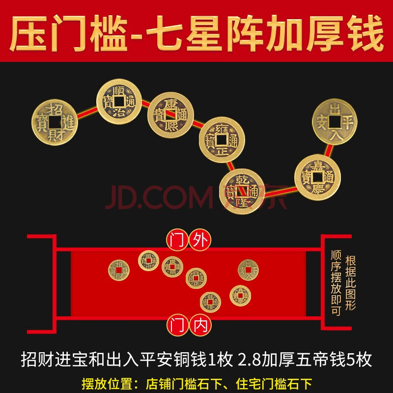 压门槛钱七星阵款一套