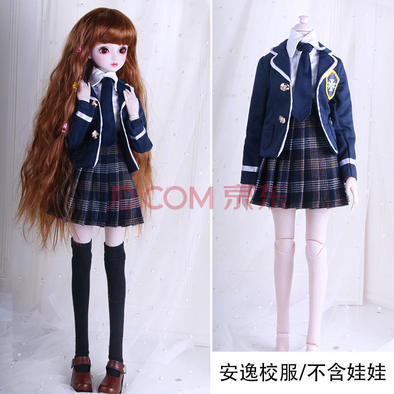 芭比娃娃校服60厘米叶罗丽芭比娃娃衣服jk制服仙子公主连衣裙bjd娃鞋