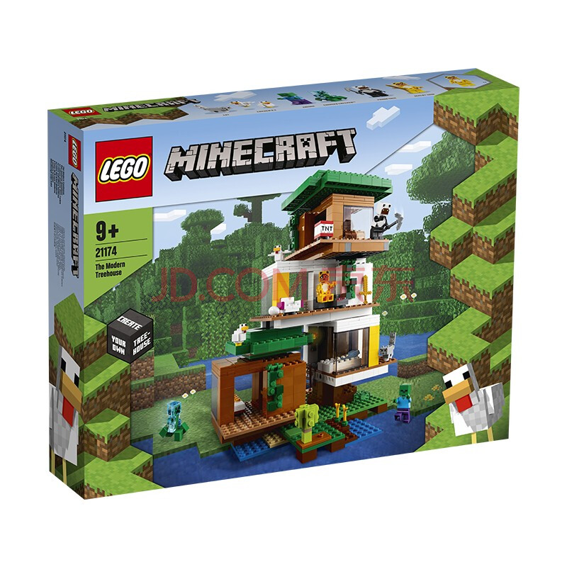 lego乐高我的世界minecraft现代树屋21174
