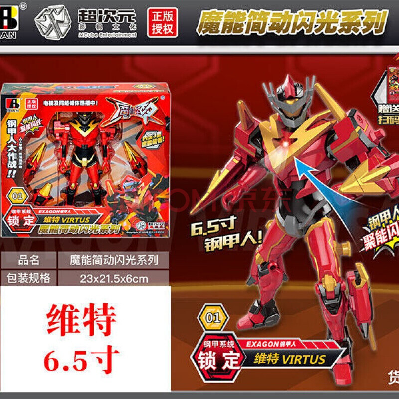 魔能圣甲钢甲人大作战维特萨维斯伊达维恩声光套装儿童男玩具 21701
