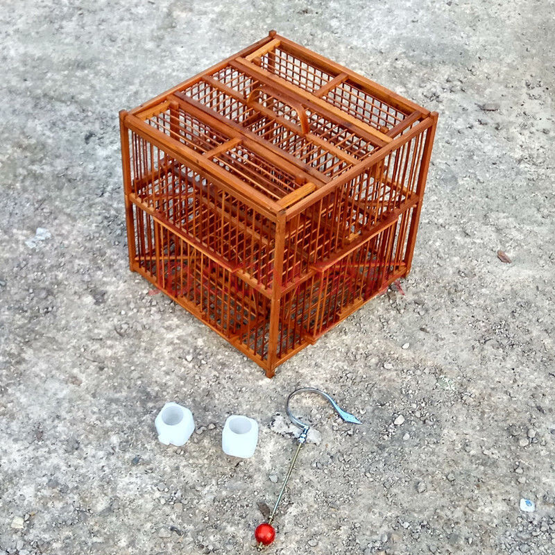 升级款黄豆鸟收藏踏笼画眉笼鸟笼 媒子鸟笼 母鸟笼,上山笼 (黄豆升级)