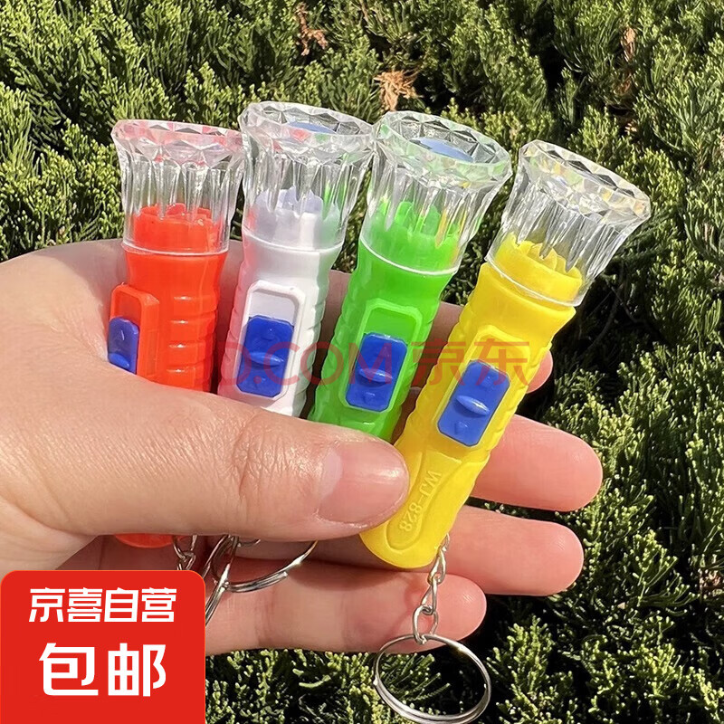 【二合一】LED手电筒+验钞灯紫外线双键 钥匙挂件小电筒验钞紫光灯纸币防伪 双用应急照明灯热销款 马卡龙色小手电筒（彩色1个仅照明）