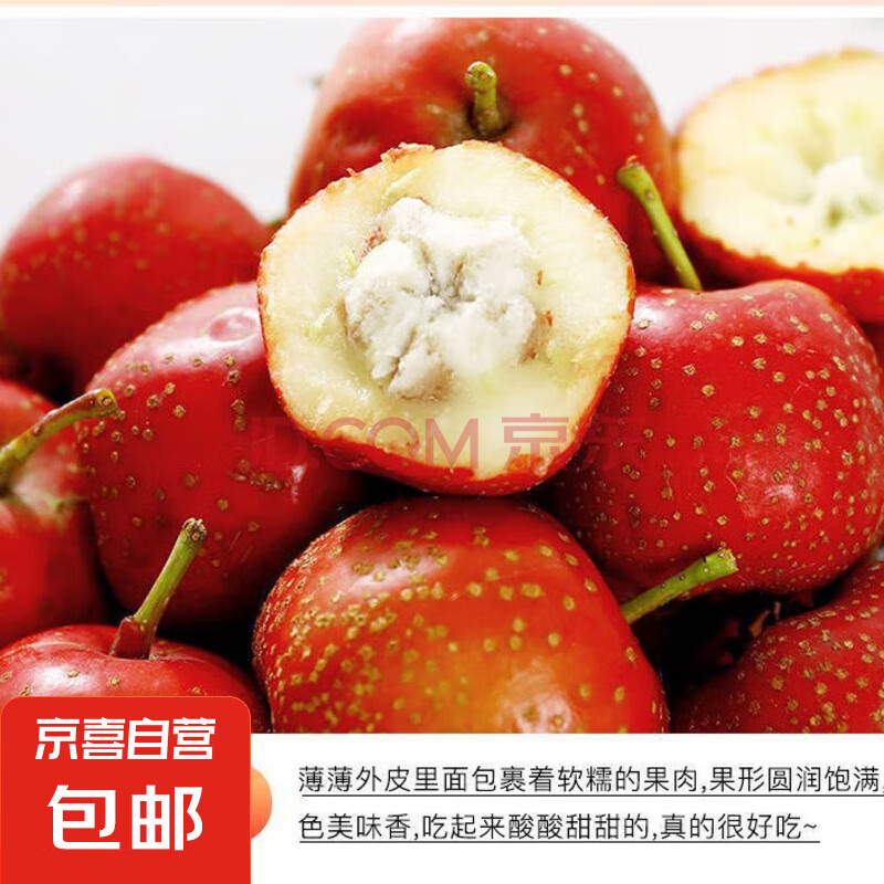 山西绛县大金星山楂 冰糖葫芦原料 现货速发 山楂2斤（带箱）净重850g