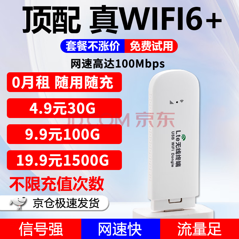 祝余【10天免费试用】祝余 随身wifi无线路由器移动随行流量手机笔记本上网卡卡托ufi直插网 【插电版随身WIFI】珍珠白+全国通用+高速上网