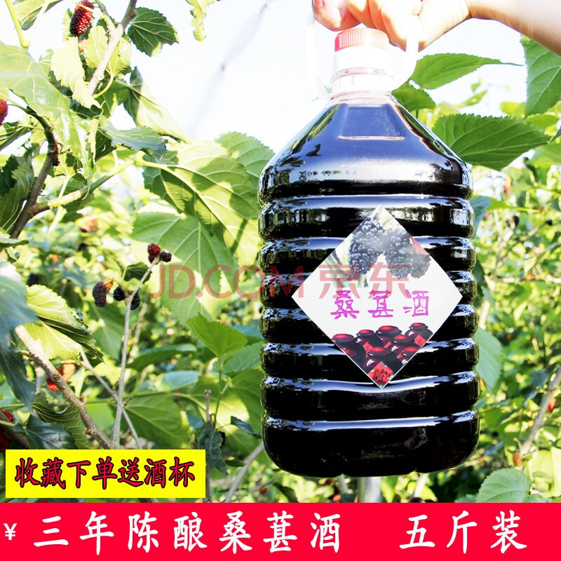 农家自酿桑葚酒桑果酒原酿42度桑子桑椹酒水酿制5斤桶装 图片色