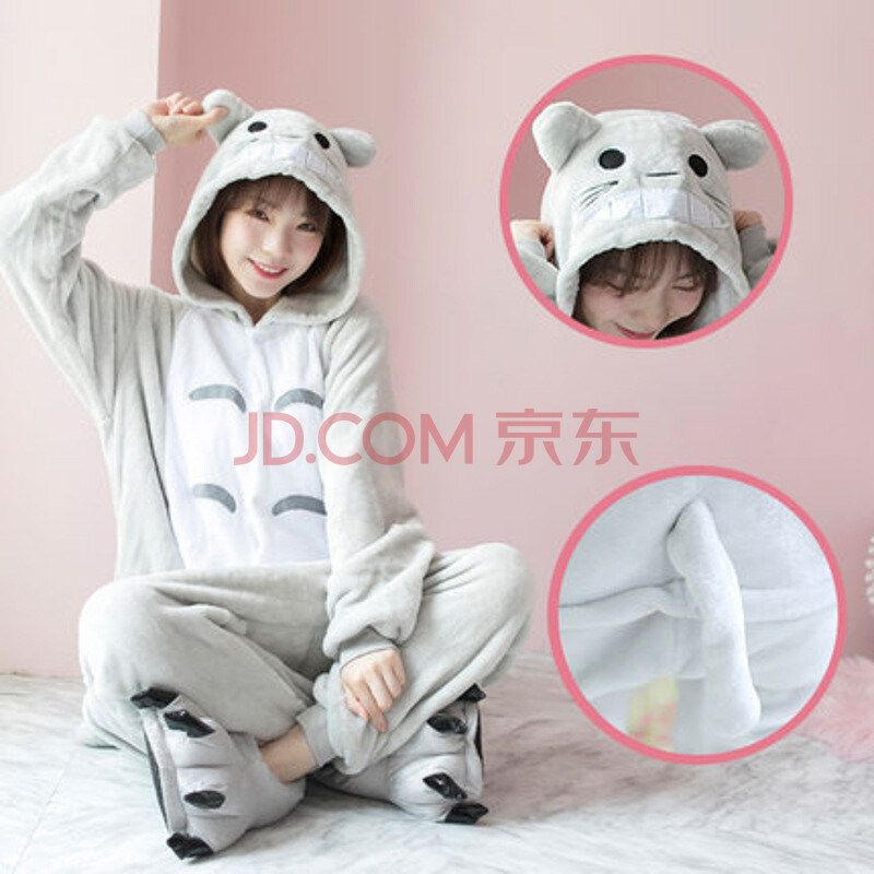 【冬装新品】小恐龙连体睡衣女动漫加厚动物毛茸茸秋冬季成年珊瑚绒男