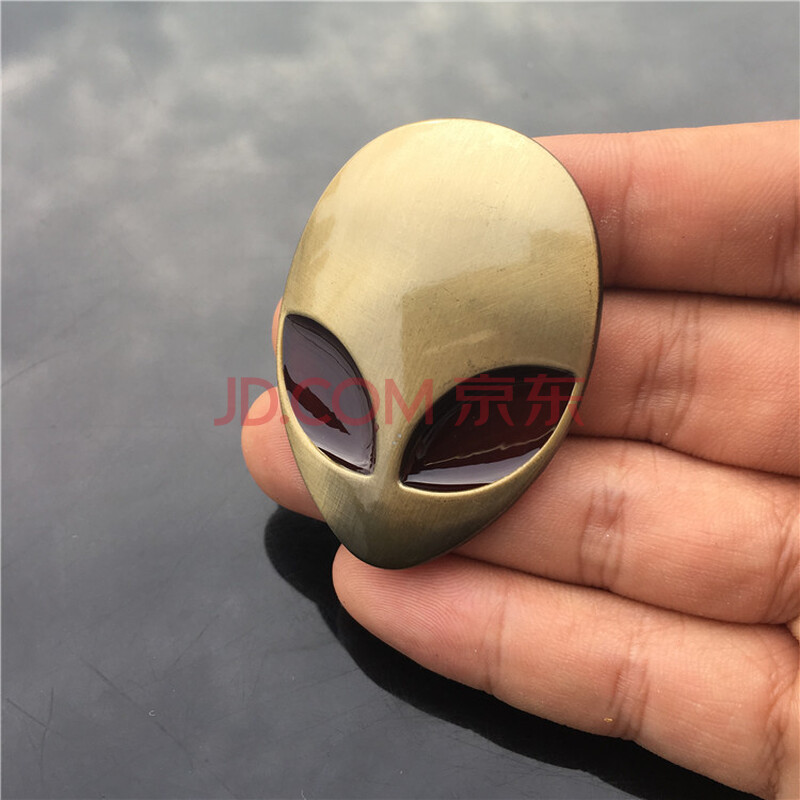 dell戴尔外星人 logo头像标志 立体金属贴 个性diy装饰贴车身贴 外星