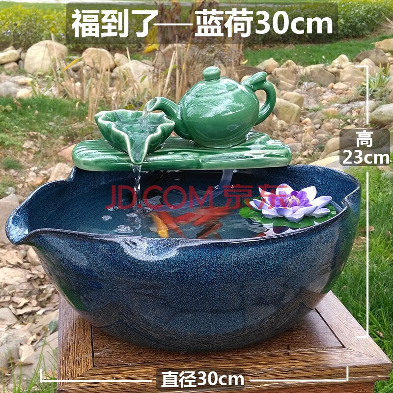 养鱼水缸庭院水缸荷花缸睡莲花盆手工陶瓷鱼缸乌龟缸睡莲碗莲盆莲花缸