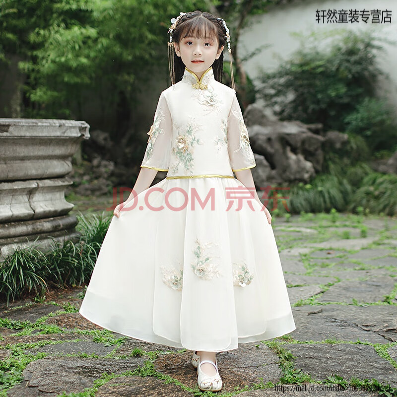 儿童汉服女夏天10岁9-12岁女童中国风仙汉服襦裙儿童古风唐装套装小