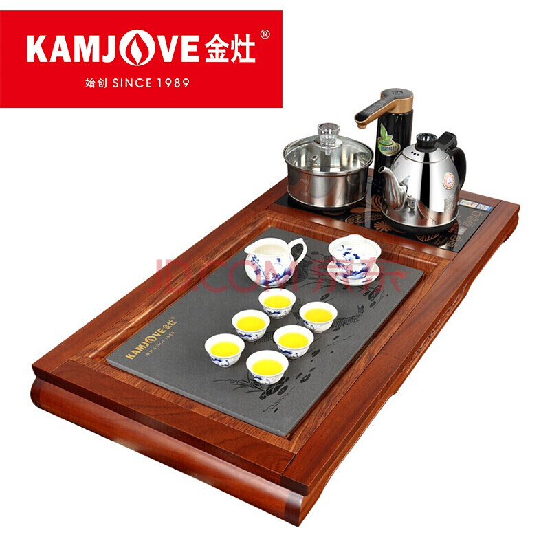 金灶(kamjove) 古花木整套茶具套装 自动上水茶盘茶台