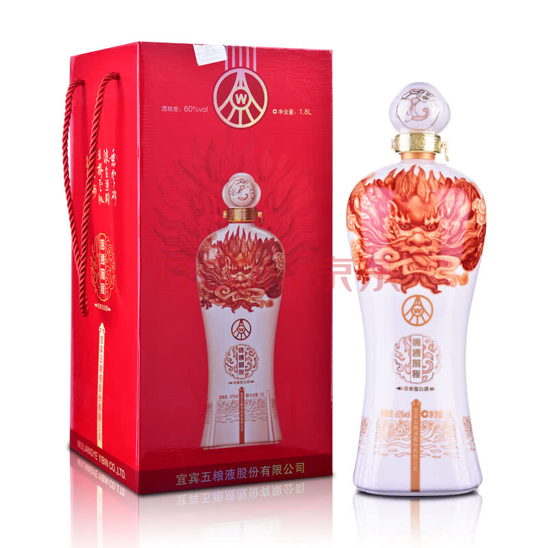 ÎåÁ¸Òº60¶È ½õÐåǰ³Ì1800ml£¨2013ÄêÀϾƣ©°×¾Æ