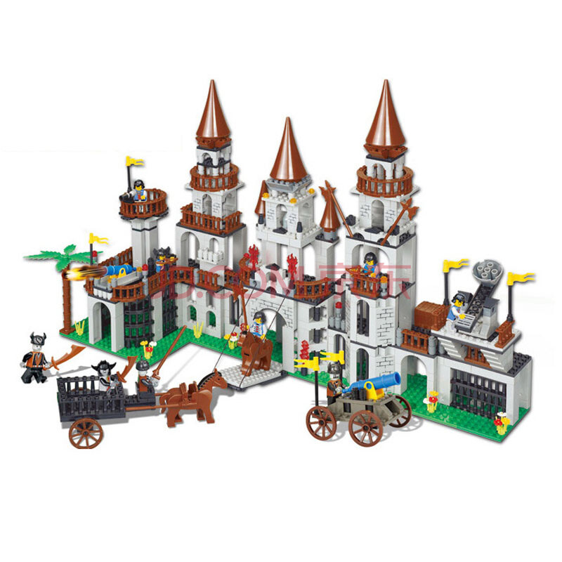 龙骑士国王城堡组装拆插拼装积木模型儿童益智力玩具男孩玩具