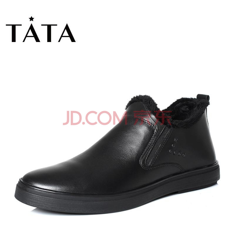 Tata/ËûËý2017¶¬×¨¹ñͬ¿îºÚɫţƤʱÉмòÔ¼ÄÐÐÝÏÐÑ¥T4528DD7µÍÑ¥´¿É«ÓÍÀ¯Æ¤²àÀ ºÚÉ«(ÈÞÀï) 43