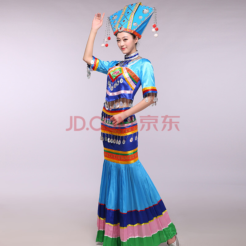 米粒民族服饰壮族服装舞台装少数民族演出服盛