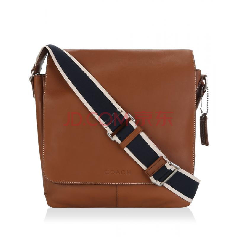 COACH 蔻驰 男款纯皮棕色单肩斜挎包 70555