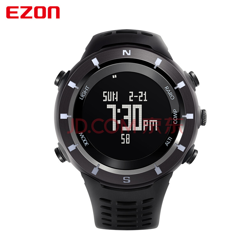ÒË×¼£¨EZON£© ÄÐÊ¿»§Íâ¶à¹¦ÄܵÇɽµç×ÓÊÖ±í ¸ß¶È¼ÆÆøÑ¹¼ÆÎ¶ȼÆÖ¸ÄÏÕë50Ã×·ÀË® H001 ºÚÉ«H001C01