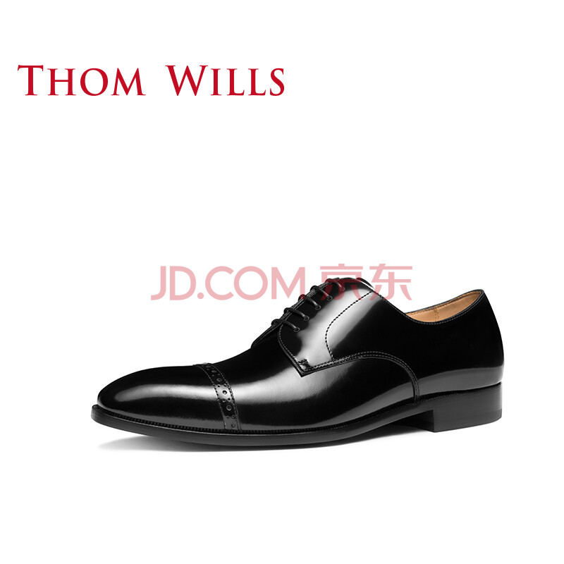 ThomWillsÊÖ¹¤ÄÐÊ¿ÉÌÎñÕý×°ÐÝÏÐÆ¤Ð¬µñ»¨µÂ±ÈЬÄÐЬӢÂ×ϵ´ø ºÚÉ«ÁÁƤ 6.5