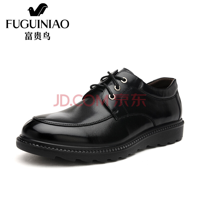 ¸»¹óÄñ£¨FUGUINIAO)ÄÐʿͷ²ãţƤÉÌÎñÐÝÏÐÆ¤Ð¬Ïµ´ø¹¤×°ÄÐЬ×Ó ºÚÉ« 38