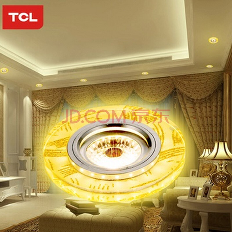 tcl led水晶筒灯客厅过道天花灯全套走廊灯桶灯筒射灯