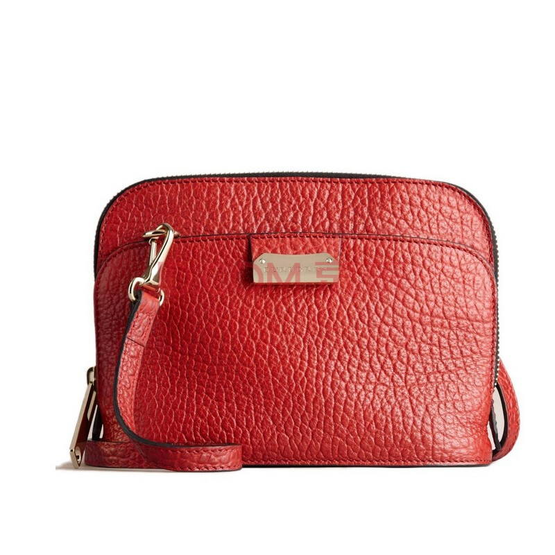 巴宝莉/burberry 女款 时尚小号典藏粒面真皮斜背包 军红色 38960861图片