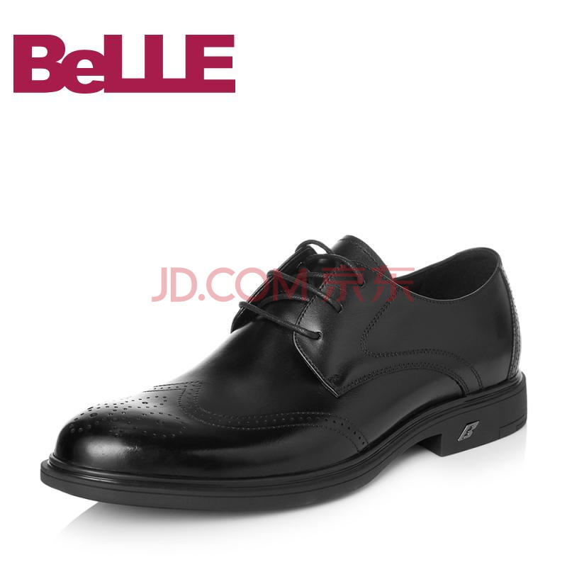 Belle/°ÙÀö2018´º¼¾ÐÂÆ·×¨¹ñͬ¿îţƤÄеñ»¨ïοÕÉÌÎñÕý×°µ¥Æ¤Ð¬»éЬB3G11AM8 ºÚÉ« 40