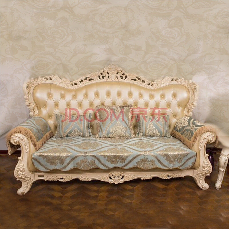 最新欧式沙发垫高档奢华真皮防滑沙价格 同款