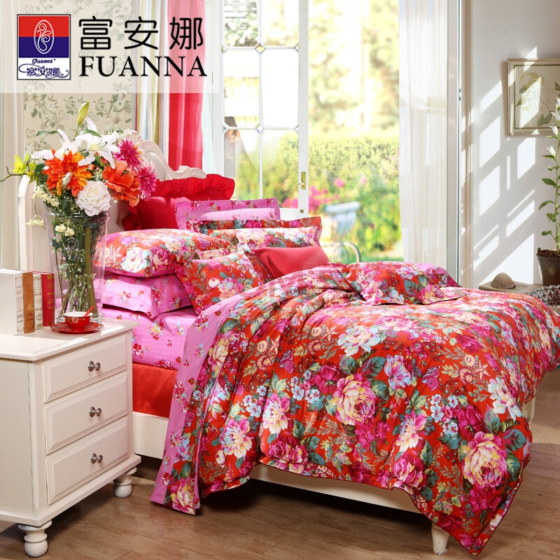 京东商城 富安娜家纺床品套件 四件套 全棉斜纹