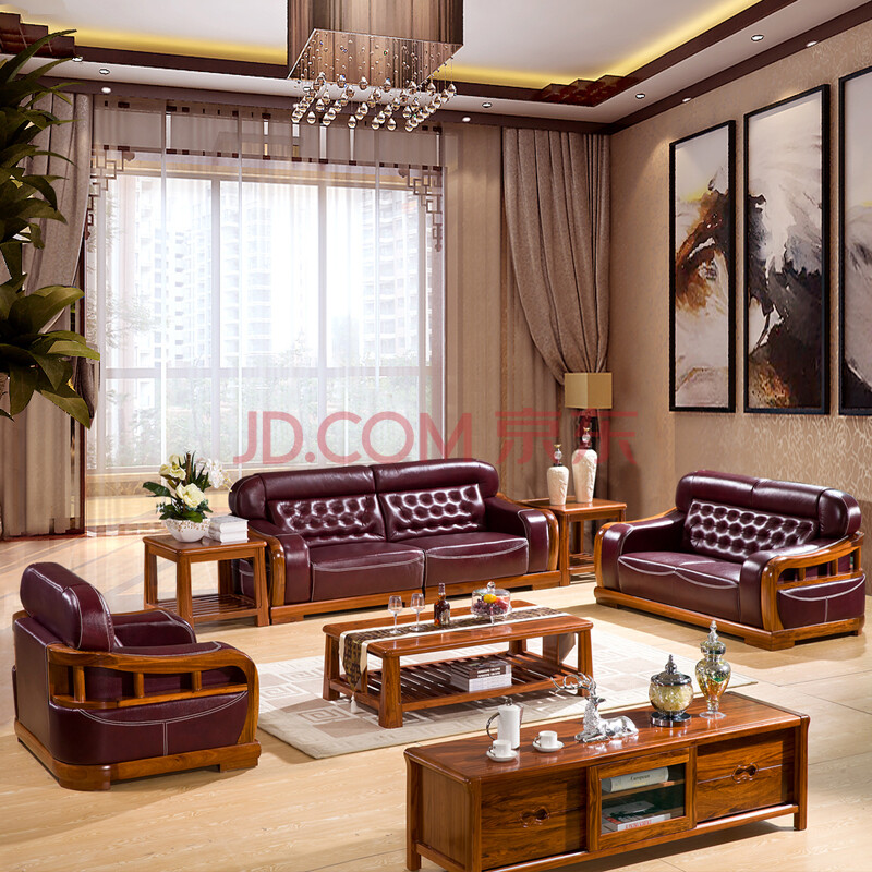 乌金木沙发图片-乌金木沙发客厅效果图|乌金木