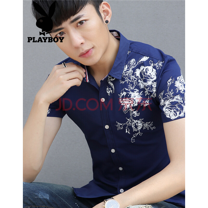 »¨»¨¹«×ÓPLAYBOYÄÐ×°³ÄÉÀ ÄжÌÐäÐÞÉíÓ¡»¨°ëÐä³ÄÒÂÄÐ 368²ØÇà 165M