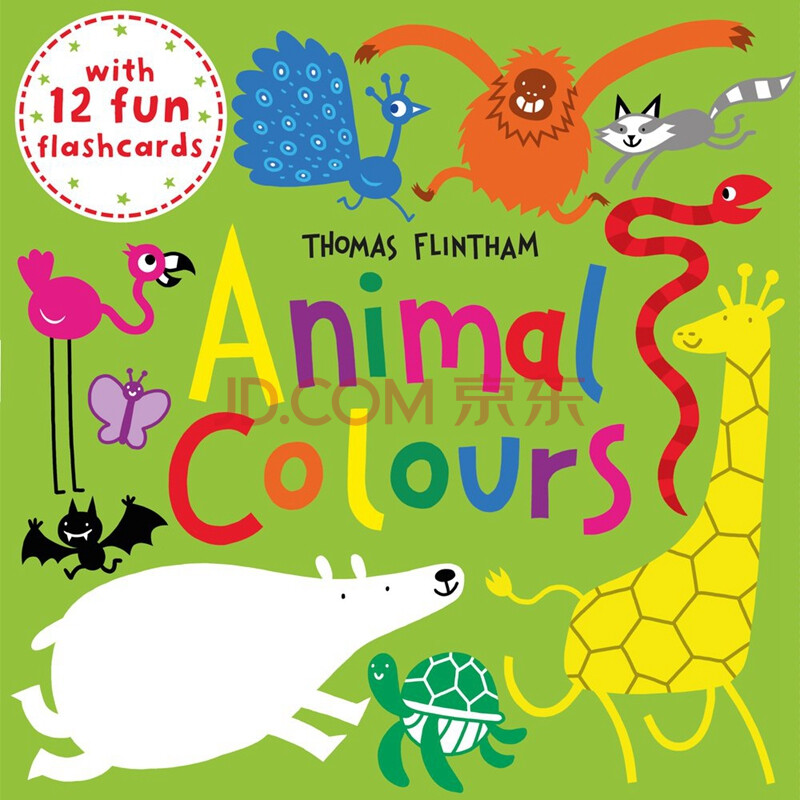 动物的颜色 英文原版 animal colours 纸板书 色彩主题韵文绘本 1-4岁
