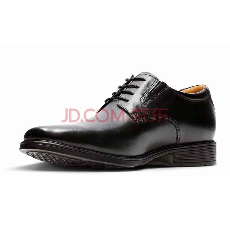 全球購 Clarks其樂休閑商務正裝男鞋皮鞋Tilden Plain 德比鞋 Black Leather 42.5