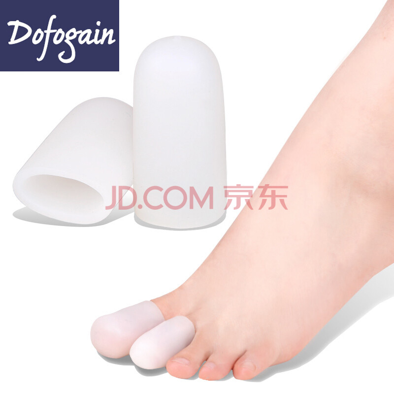 Dofogain 腳趾護理套高跟鞋防磨腳運動防擠壓硅膠保護套 其他尺碼 (2只裝)大號