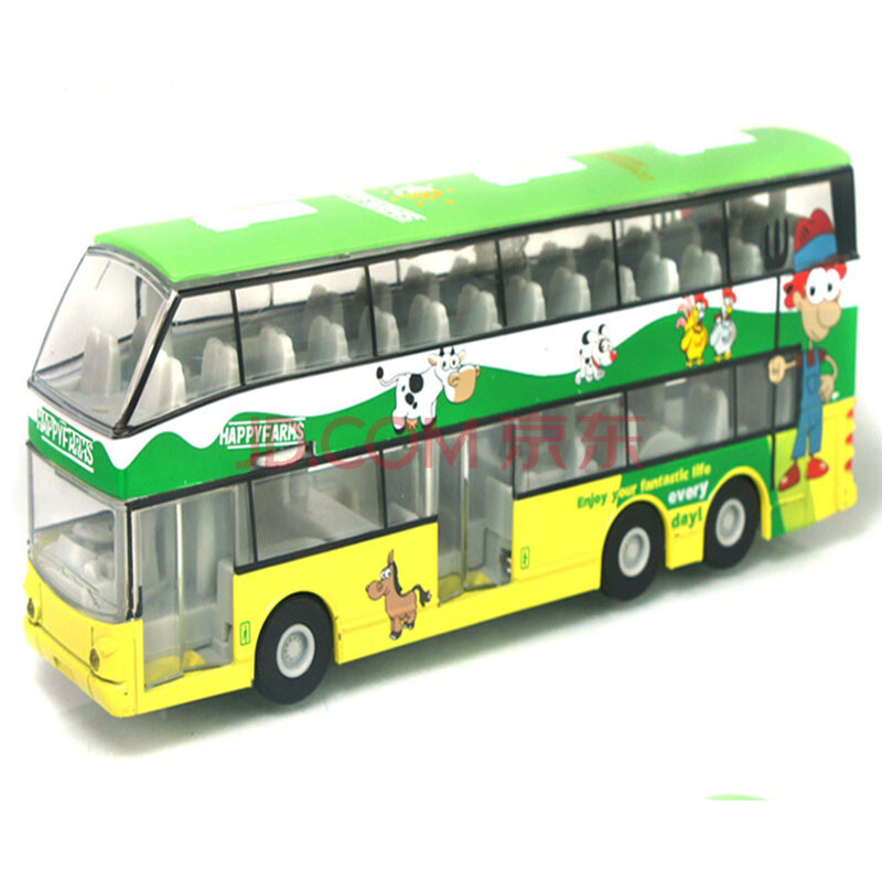 合金车模巴士双层公交校车警车公共汽车儿童玩具车_第2页_画画大全