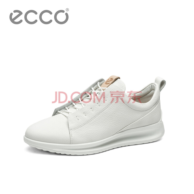 ECCO°®²½´ºÏÄпÁ÷µÍ°ïЬ ƽµ×ϵ´øÄаåЬ Í·²ãÅ£Æ¤ÊæÊÊÔ˶¯ÐÝÏÐЬ ÑÅÊË207034 °×É«20703459529 42