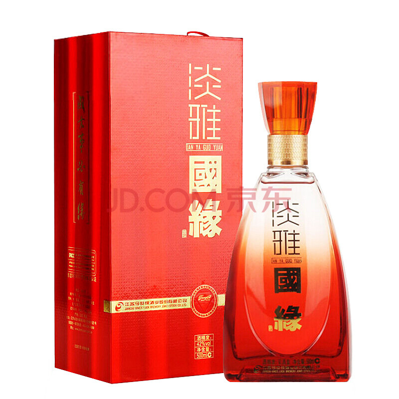 今世緣 淡雅國緣 紅淡雅 42度500ml 濃香型白酒