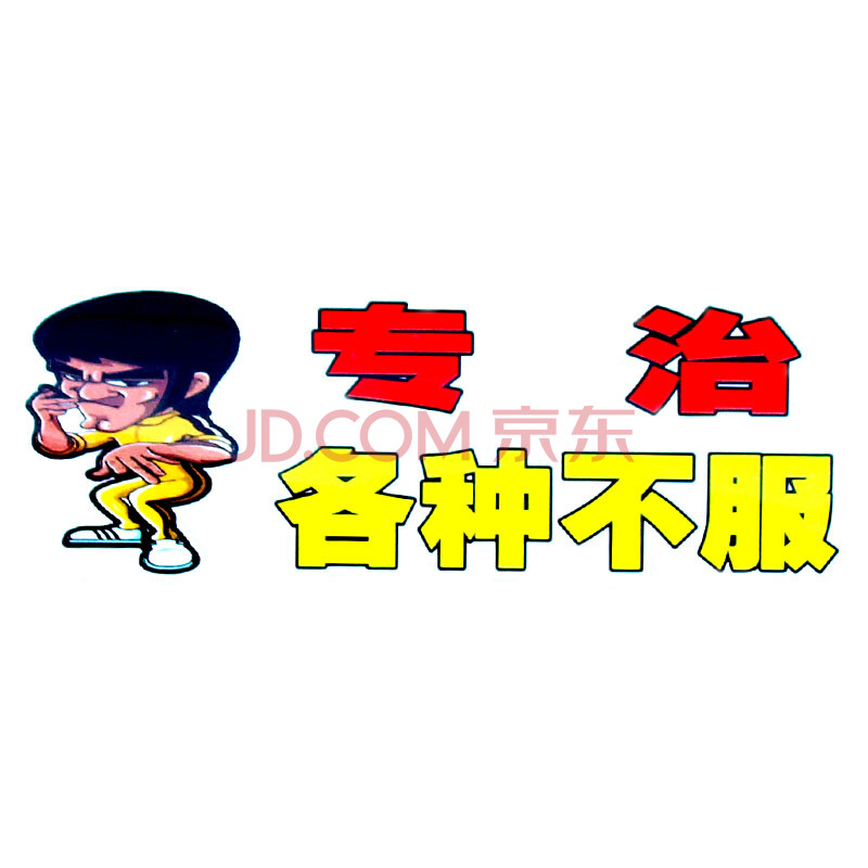 彩月车贴汽车前挡标志静电贴个性车贴时尚卡通车贴 专治各种不服