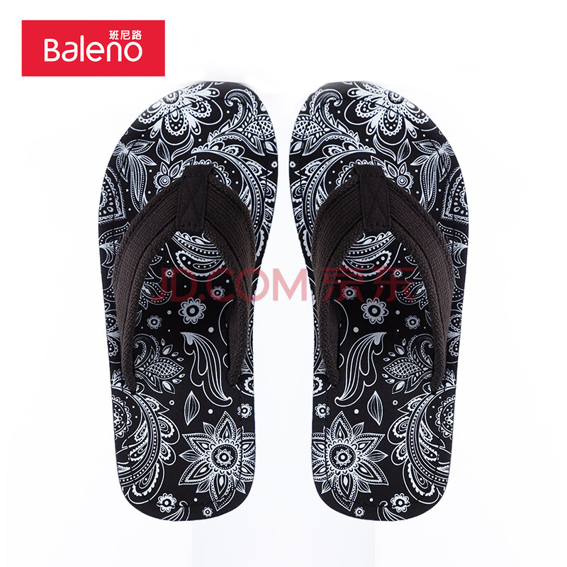Baleno/°àÄá· ÈË×ÖÍÏ Ó¡»¨ÍÏЬÄÐÊ¿·À»¬ÍÏЬ Ïļ¾É³Ì²ÍÏЬ D9DºÚÉ« L 41