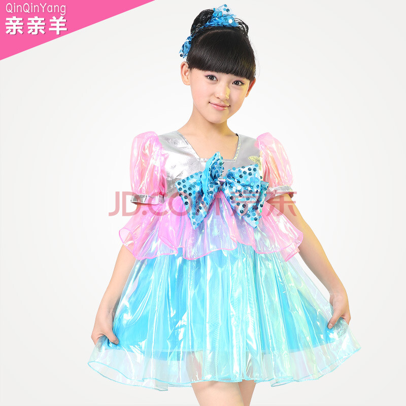 亲亲羊儿童演服装女童演出服装纱裙 幼儿舞蹈服装少儿