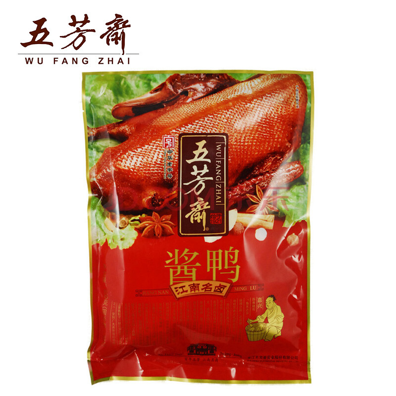 五芳斋600克酱鸭酱板鸭熟食腊味卤味年夜饭年货真空包装卤菜鸭肉即食