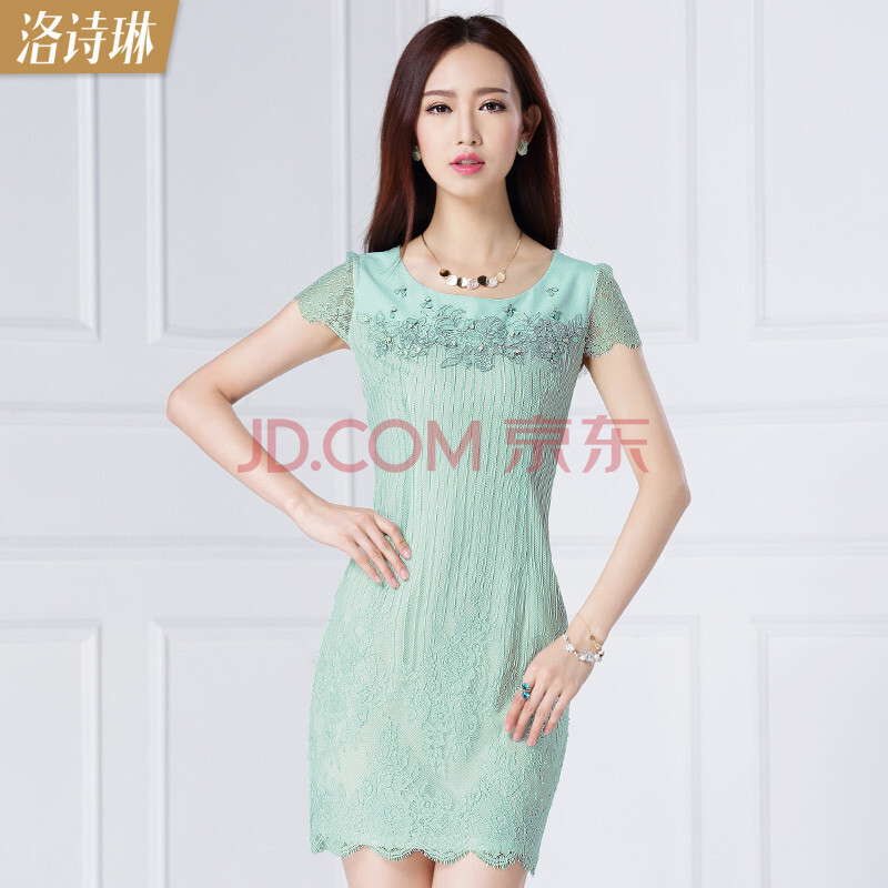 <em>luxlead洛诗琳</em>+2014夏装<em>女装</em>新绣花修身蕾丝连