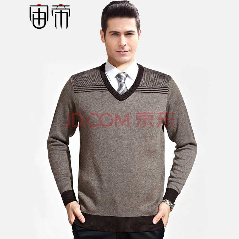 中老年毛衣男V领开衫老年牌子好不好 中老年男