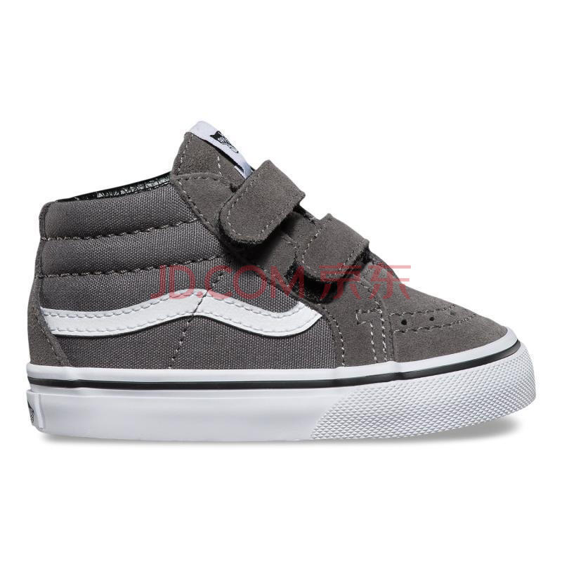 全球購 VANS范斯童鞋休閑鞋嬰幼兒SK8-Mid魔術貼中幫18W6BT charcoal 4.5 Toddlers