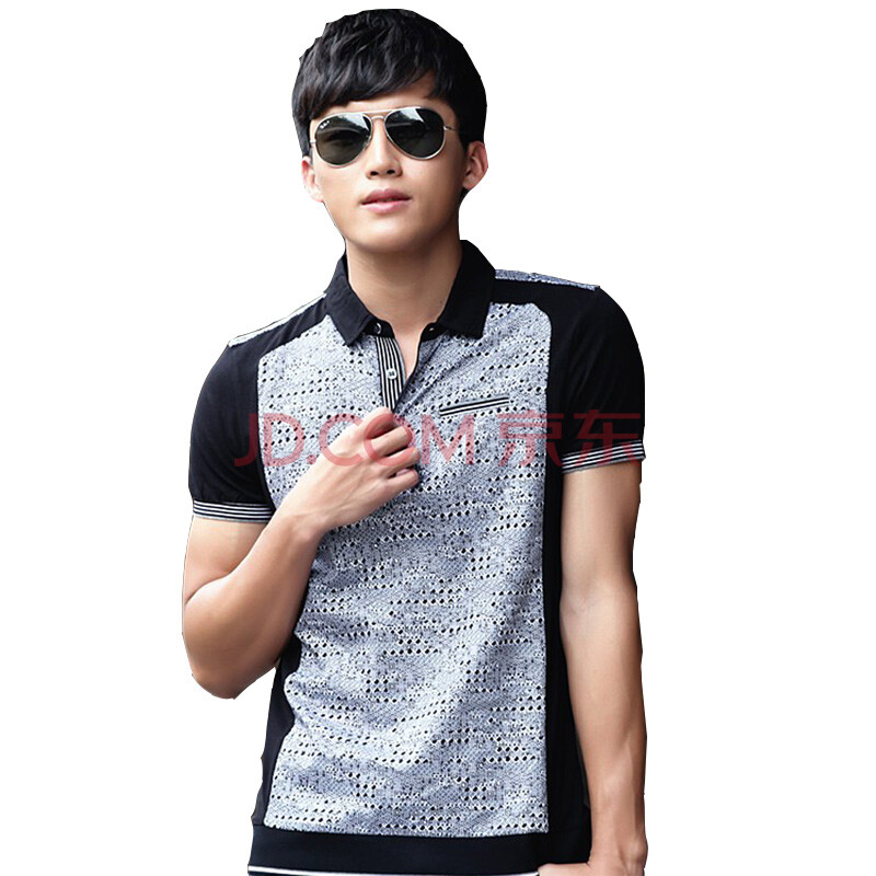 法勃尔正品 夏季男装新款 经典翻领短袖T恤衫