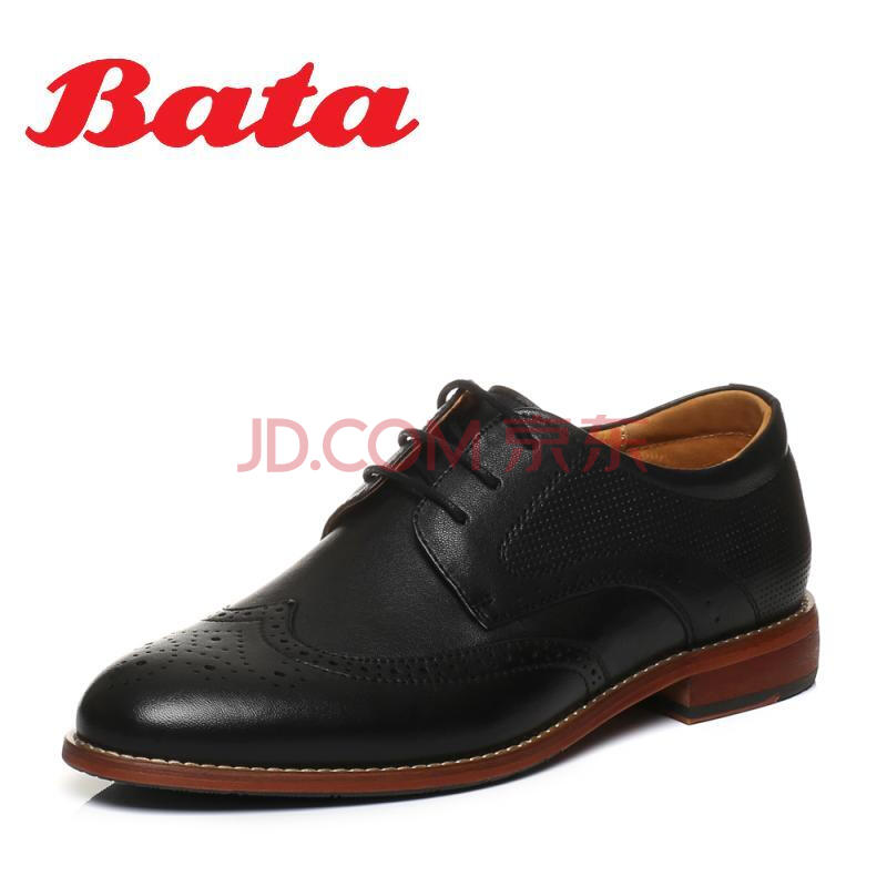 Bata/°Î¼Ñ2018´ºÔ²Í··½¸úϵ´øÓ¢Â×·çÑòƤÄе¥Ð¬537-6AM8 ºÚÉ« 40