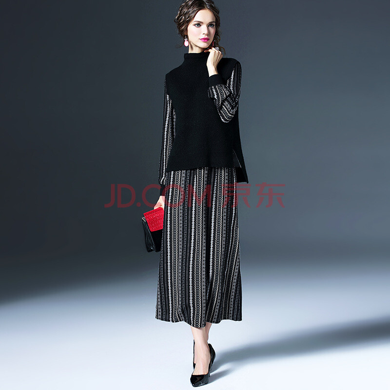 最新冬季秋冬款连衣裙两件套价格 同款 _尚都