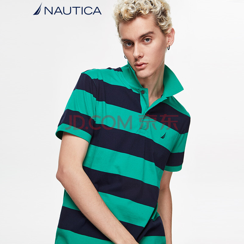 ŵµÛ¿¨ NAUTICA ÄÐÊ¿ 18ÄêÐÂ¿î ¶ÌÐäÌõÎÆPOLOÉÀ KM8114 £¨¶àÉ«¿ÉÑ¡£© ÂÌÉ« 3AA XL