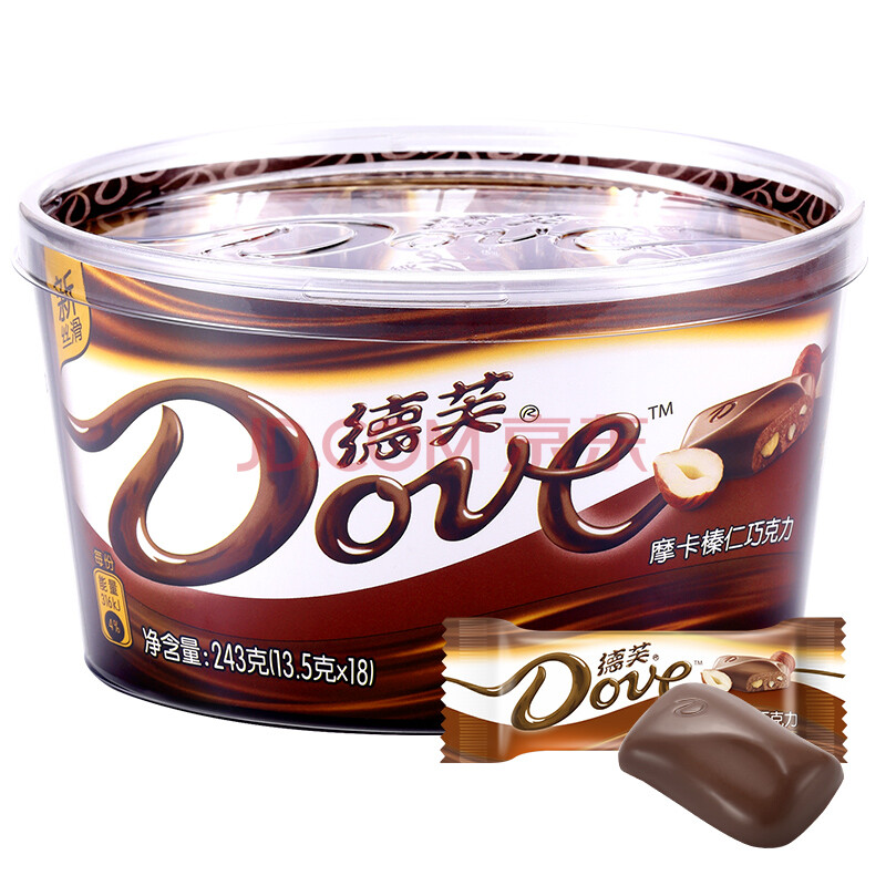 德芙(dove) 巧克力经典碗装抹茶巧克力白巧克醇黑丝滑